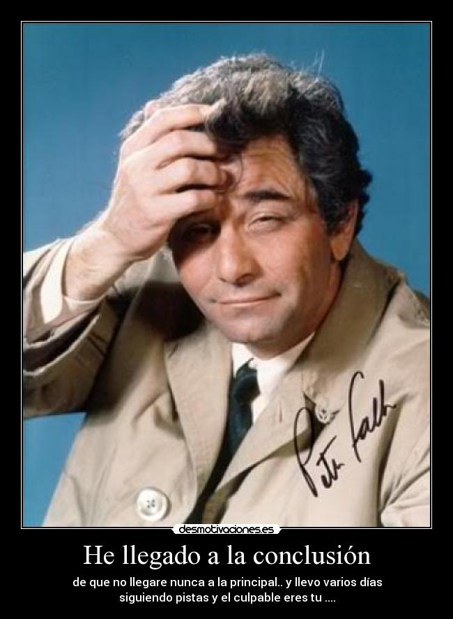 He llegado a la conclusión - 