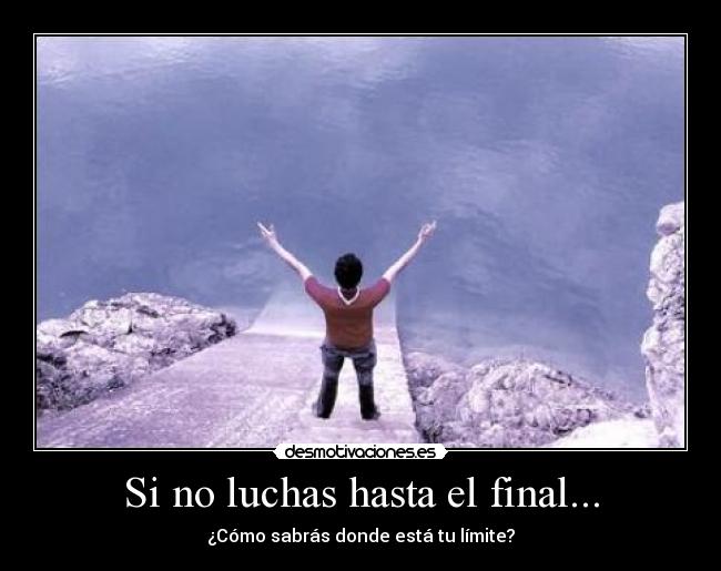 Si no luchas hasta el final... -