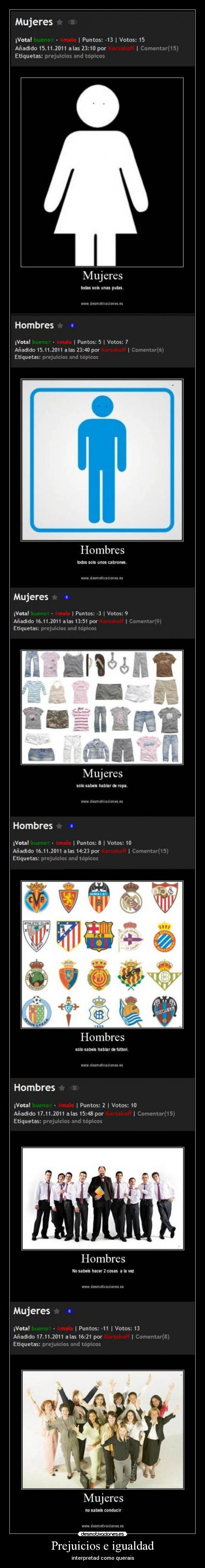 Prejuicios e igualdad -