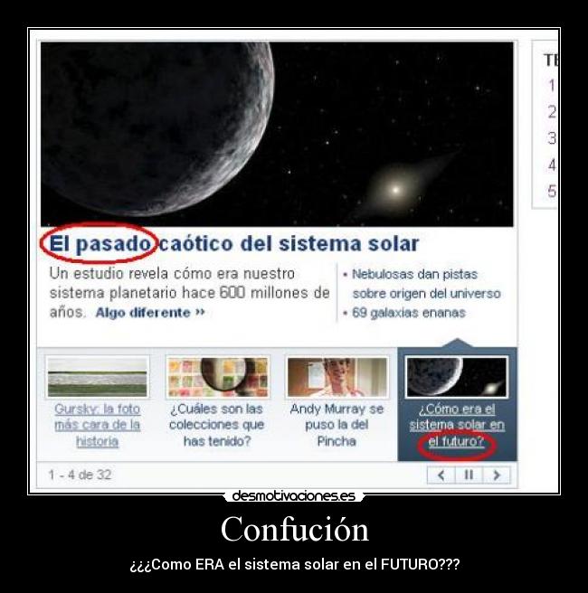 Confución - ¿¿¿Como ERA el sistema solar en el FUTURO???