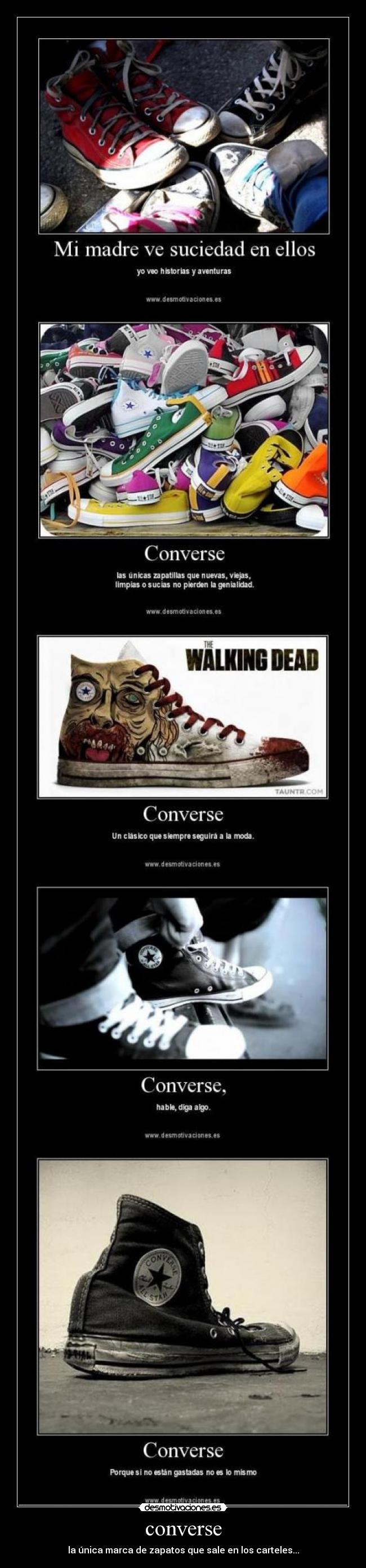 converse - la única marca de zapatos que sale en los carteles...