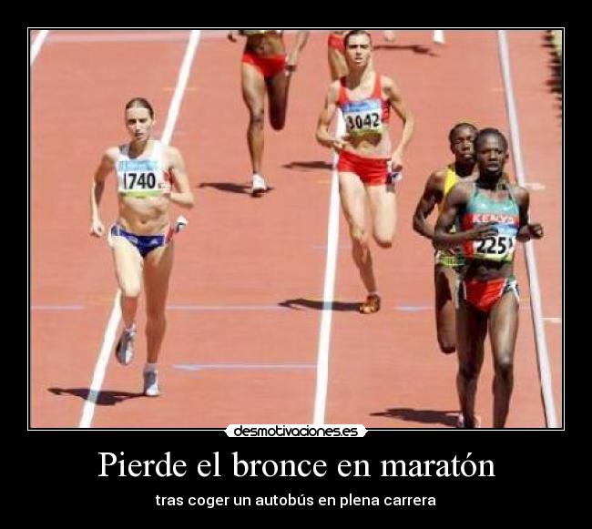 Pierde el bronce en maratón - 