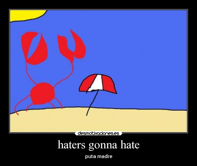 haters gonna hate -