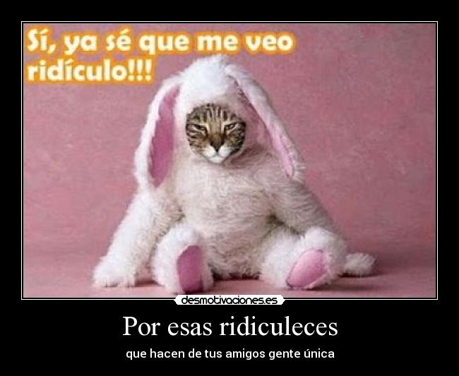 Por esas ridiculeces - que hacen de tus amigos gente única