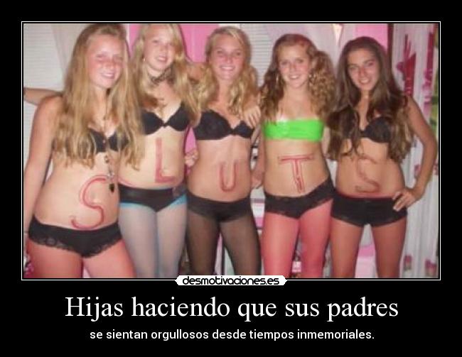 Hijas haciendo que sus padres -