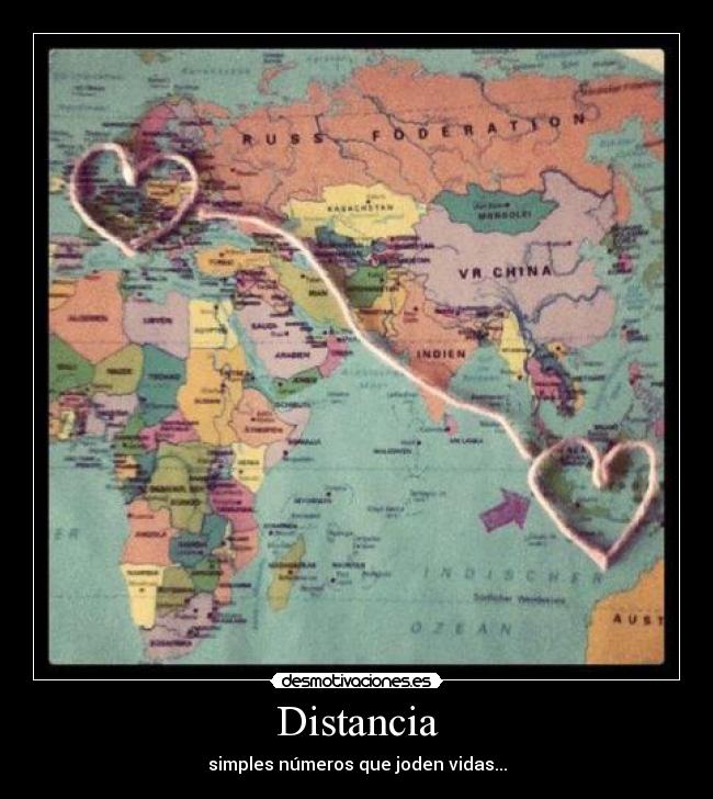 Distancia - simples números que joden vidas...