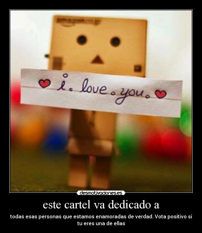 este cartel va dedicado a - 