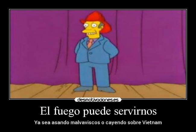 carteles fuego los simpson desmotivaciones