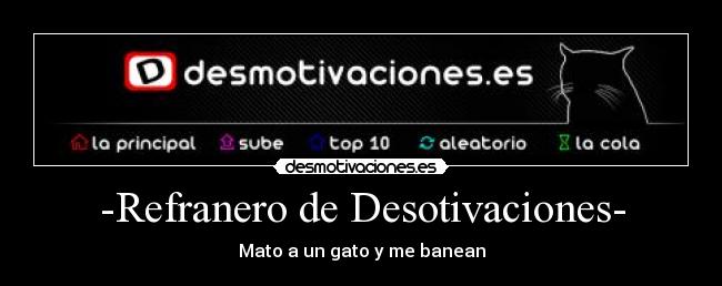 -Refranero de Desotivaciones- - 