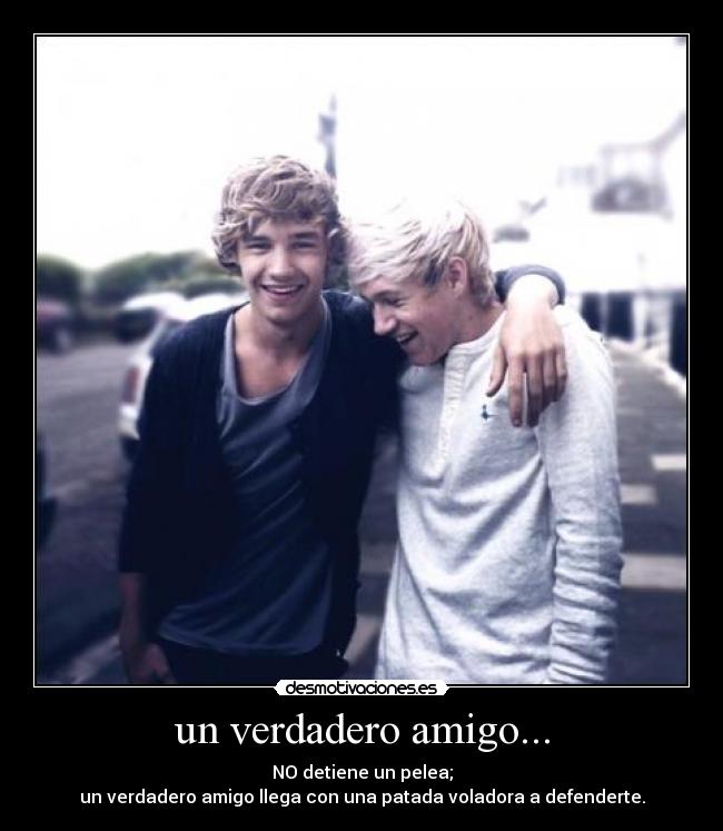 un verdadero amigo... - NO detiene un pelea;
un verdadero amigo llega con una patada voladora a defenderte.