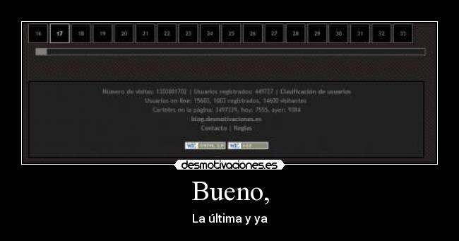 Bueno, - La última y ya