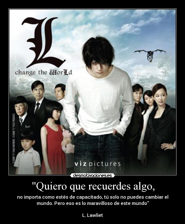 carteles anime peliculas manga death note lawliet near desmotivaciones