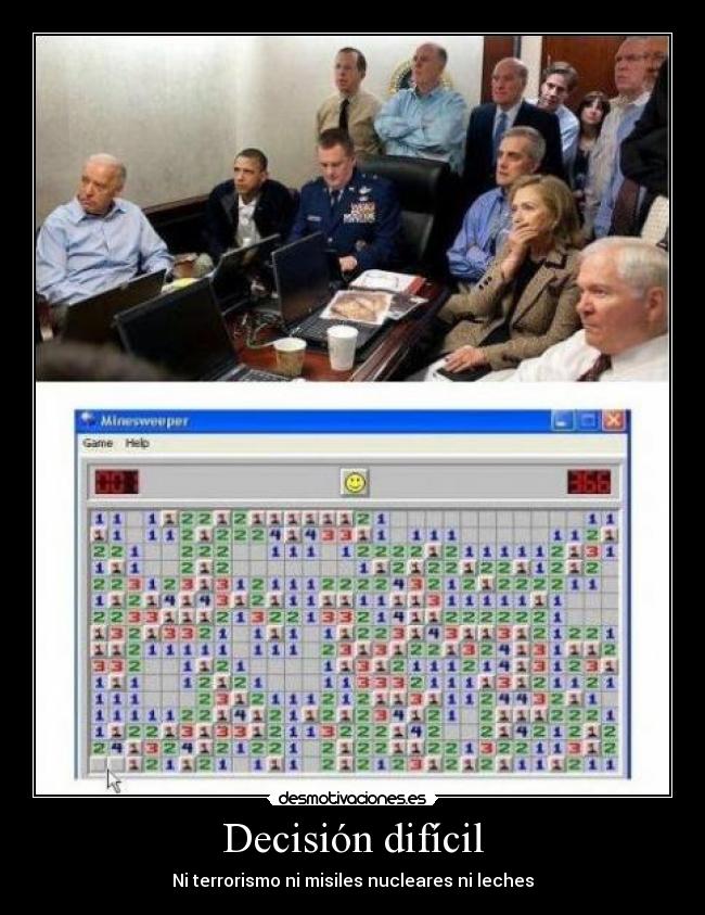 Decisión difícil - Ni terrorismo ni misiles nucleares ni leches