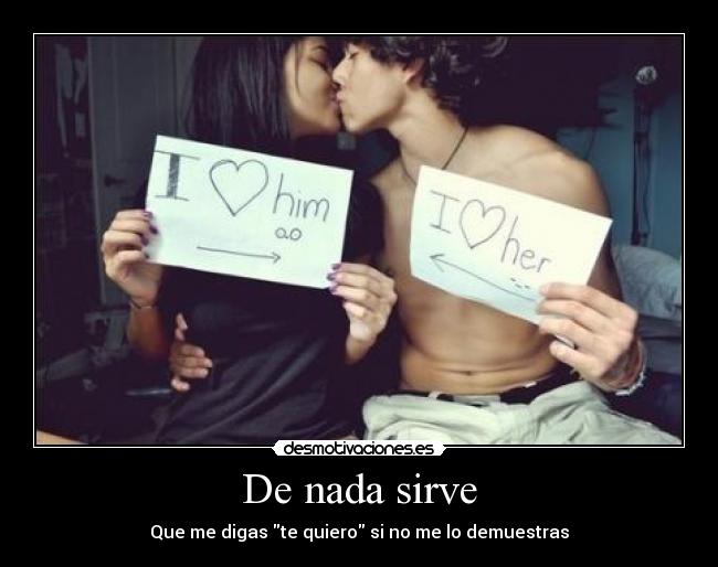 De nada sirve -