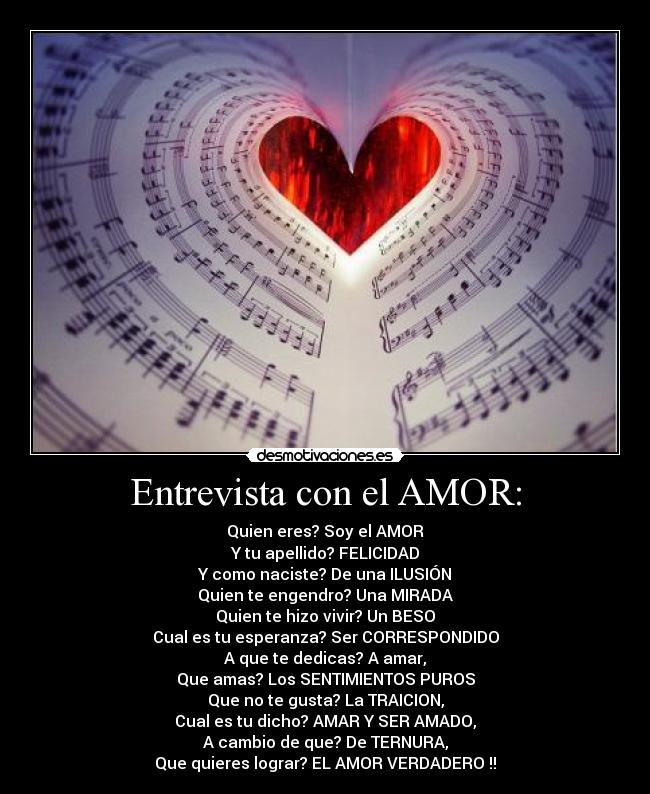 Entrevista con el AMOR: -