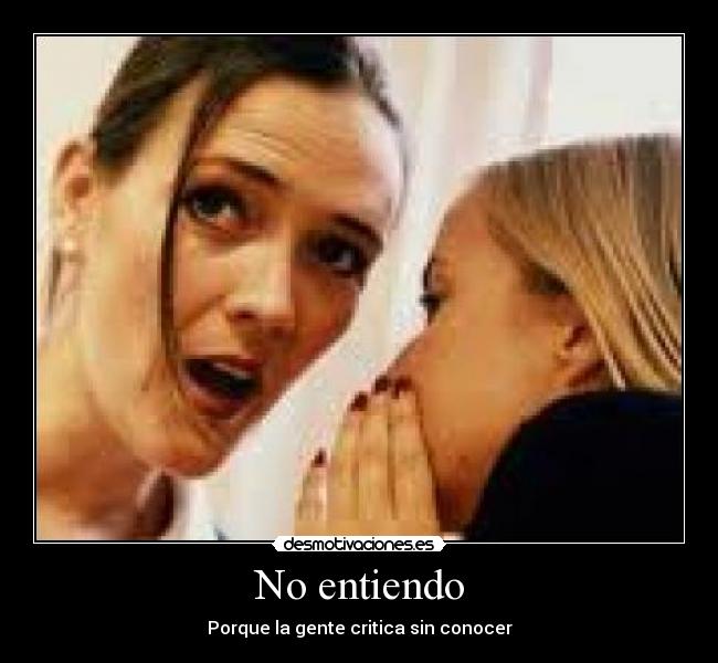 No entiendo -