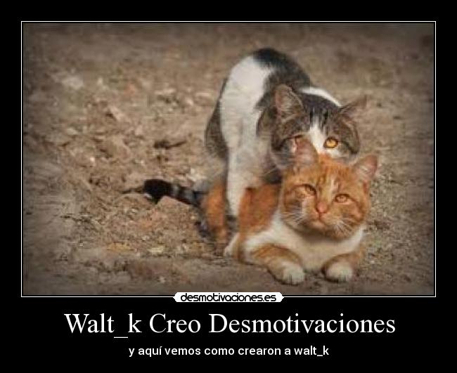 Walt_k Creo Desmotivaciones - y aquí vemos como crearon a walt_k