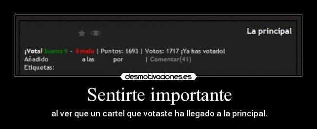 Sentirte importante - 