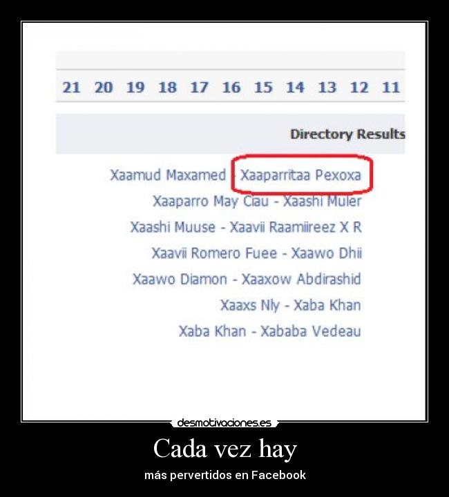 Cada vez hay - más pervertidos en Facebook