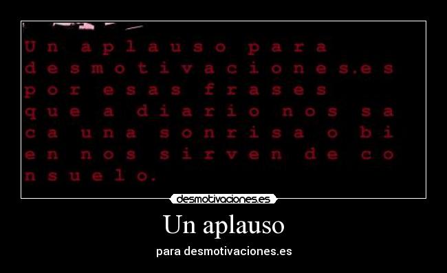 Un aplauso - 