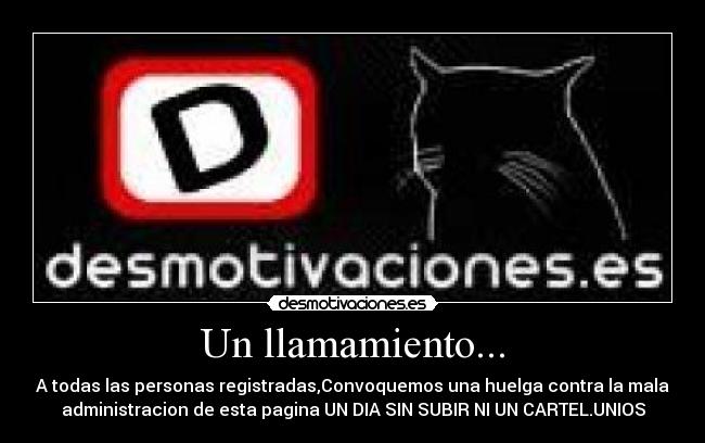 Un llamamiento... -