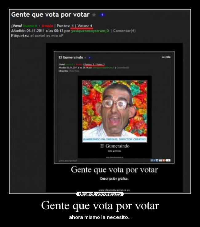 Gente que vota por votar - 