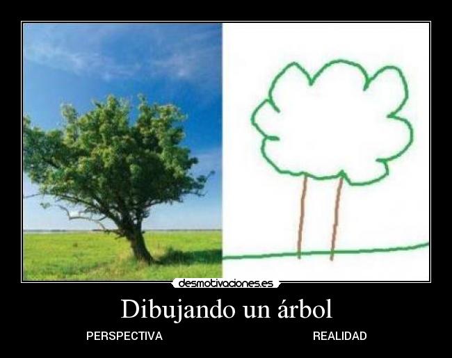 Dibujando un árbol - PERSPECTIVA REALIDAD