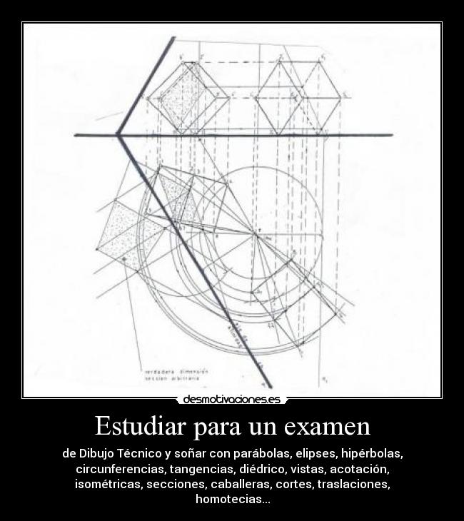 carteles hiperrallado tras examen dibujo tecnico desmotivaciones