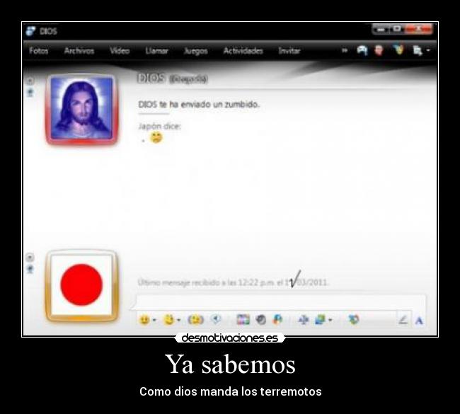 Ya sabemos - Como dios manda los terremotos