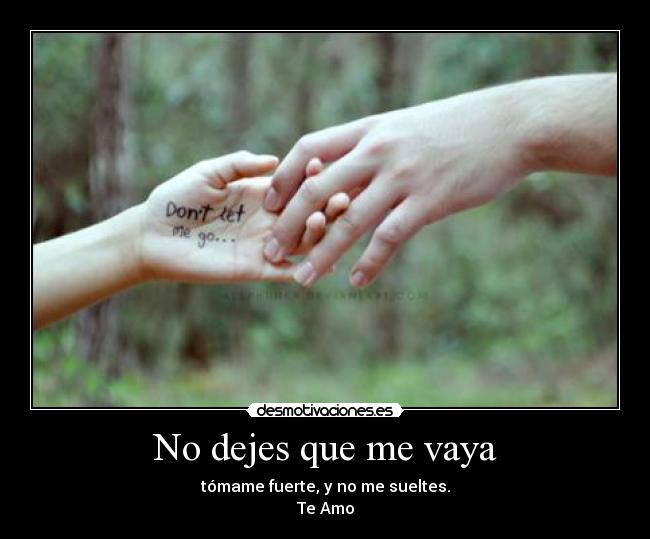 No dejes que me vaya - 