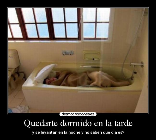 Quedarte dormido en la tarde -