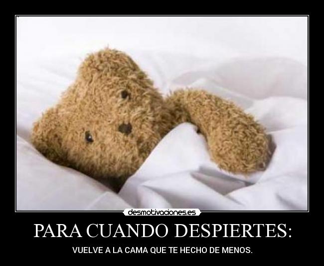 PARA CUANDO DESPIERTES: -