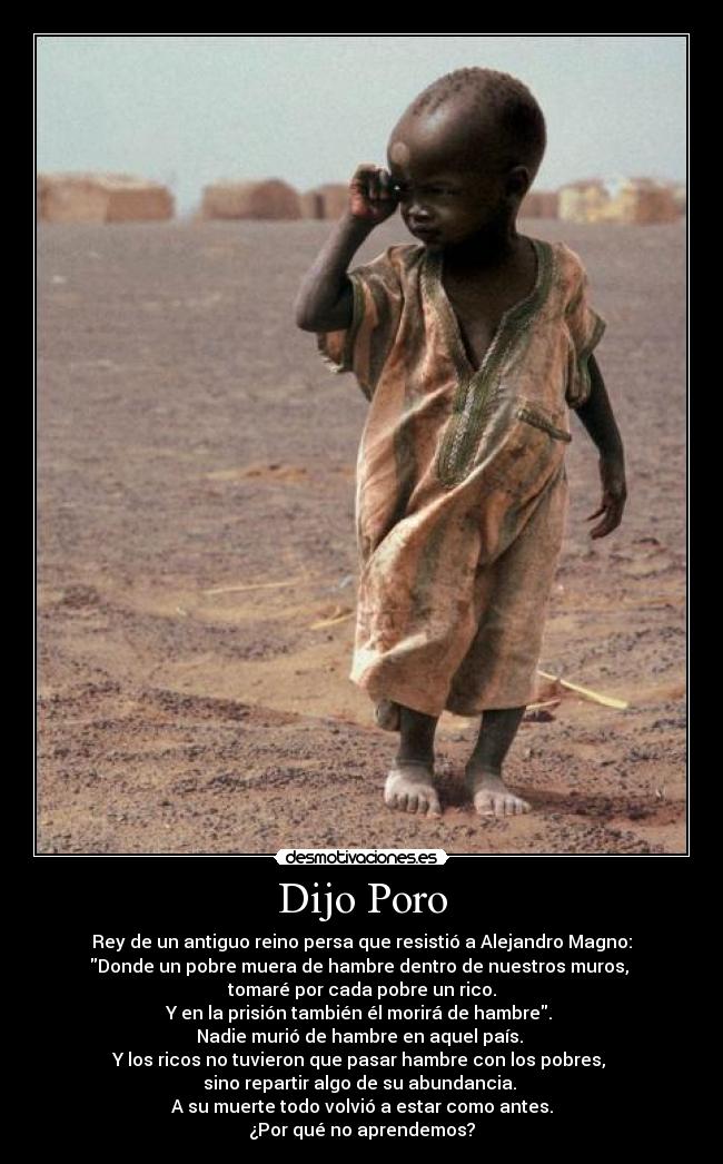 Dijo Poro -