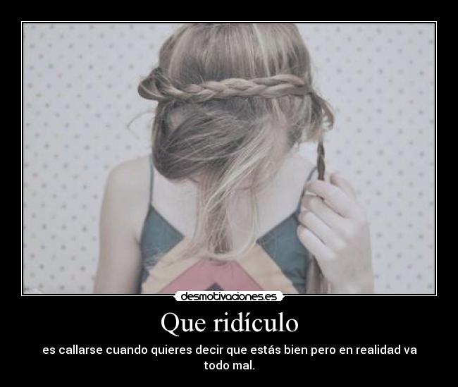 Que ridículo -