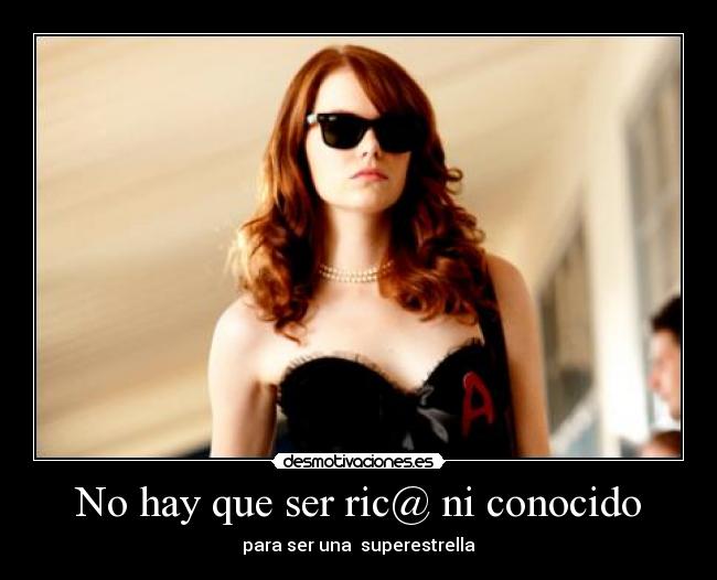 No hay que ser ric@ ni conocido - 