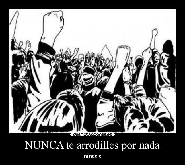 NUNCA te arrodilles por nada - ni nadie