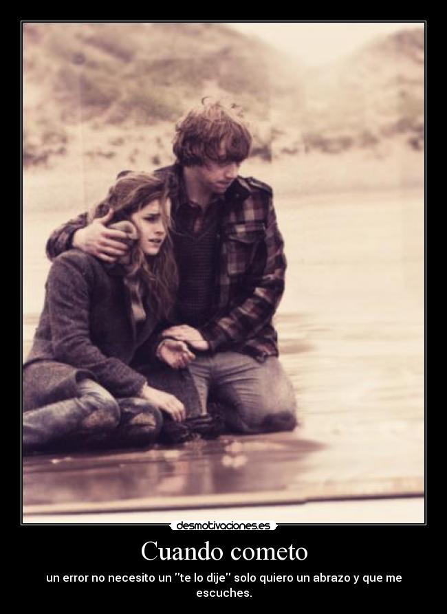 carteles parejadiezhermionegrangeryronweasley largavidaaharrypotter desmotivaciones