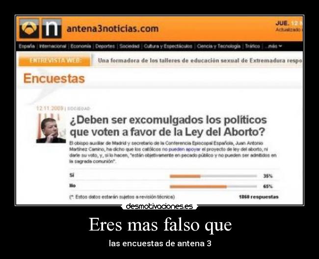 Eres mas falso que - las encuestas de antena 3