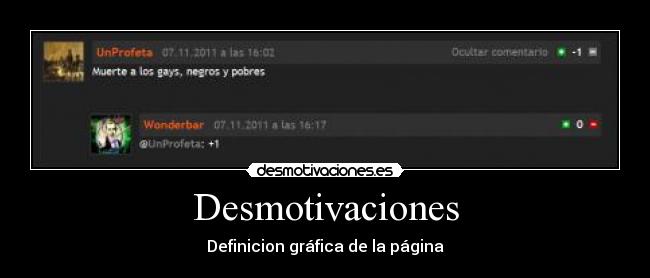 Desmotivaciones - Definicion gráfica de la página