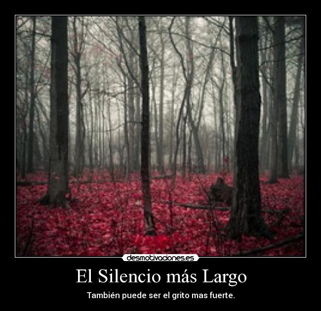 El Silencio más Largo - También puede ser el grito mas fuerte.