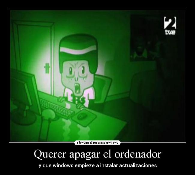 Querer apagar el ordenador - y que windows empieze a instalar actualizaciones