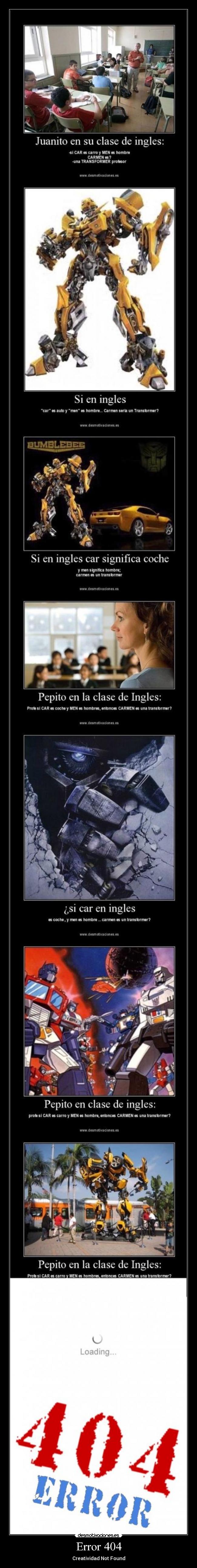 carteles error 404 creatividad not found desmotivaciones