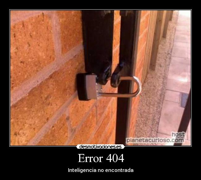 Error 404 - Inteligencia no encontrada