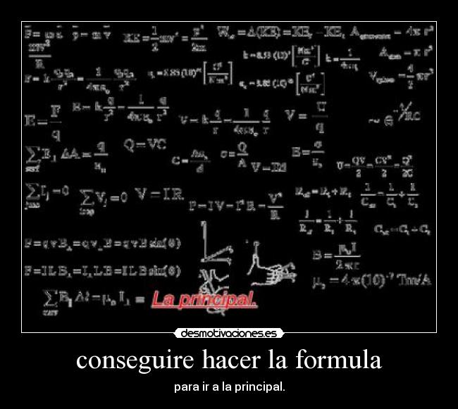 conseguire hacer la formula - para ir a la principal.