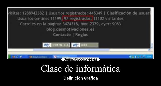 Clase de informática - Definición Gráfica
