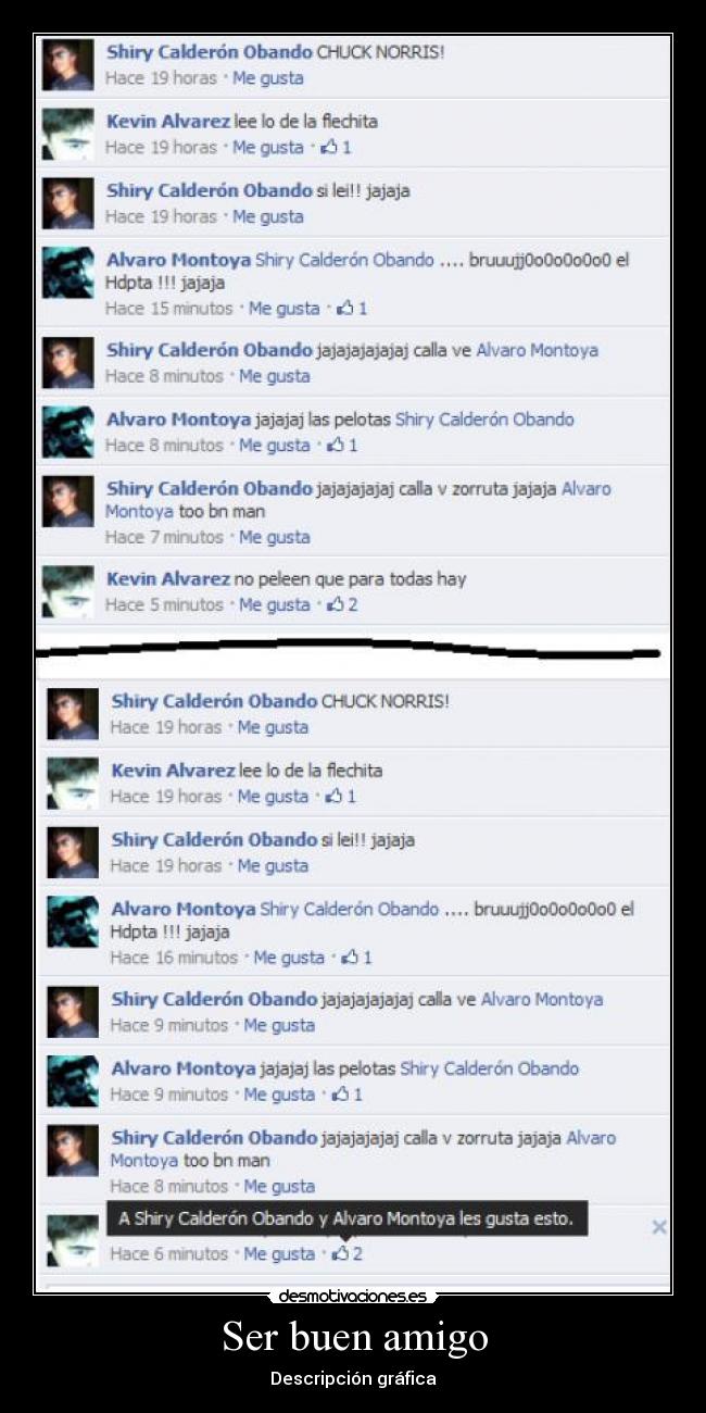 Ser buen amigo - Descripción gráfica