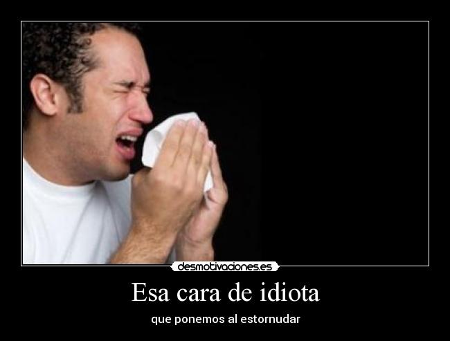 Esa cara de idiota - que ponemos al estornudar