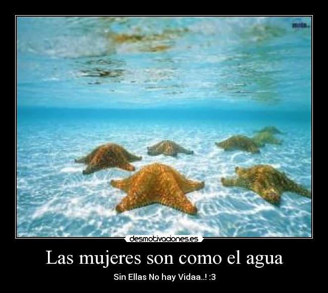 Las mujeres son como el agua - Sin Ellas No hay Vidaa..! :3