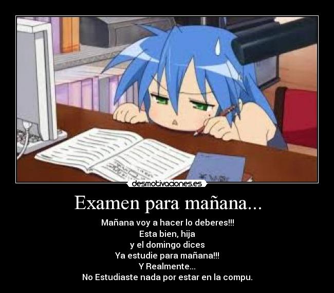 Examen para mañana... -