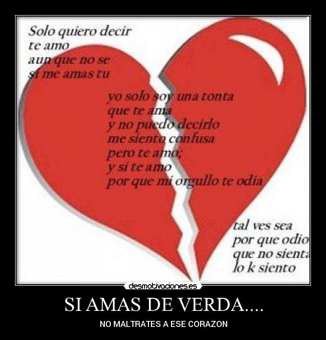 SI AMAS DE VERDA.... - 